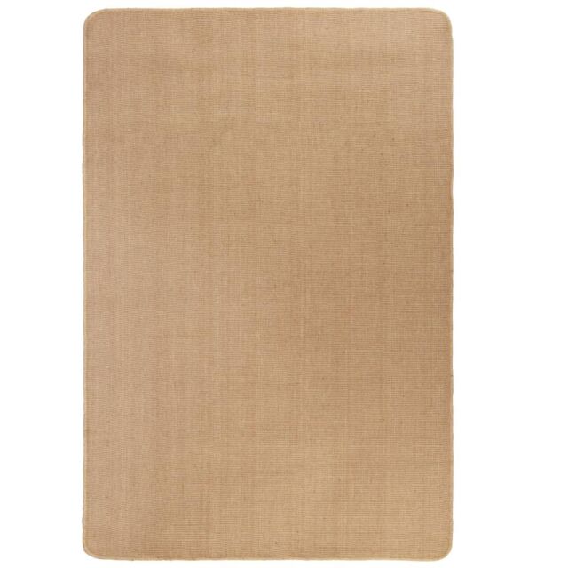 Berkfield Home Area Rug Jute with Latex Backing 160x230 cm Natural in Beige - Size: 100 cm diameter - image 1