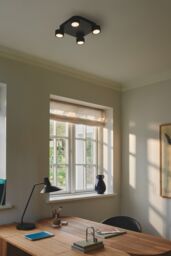 Nordlux Modern Indoor Ceiling Light Black Metal Intergrated LED 3-Level Dimming - Mains Powered, IP20 - thumbnail 7