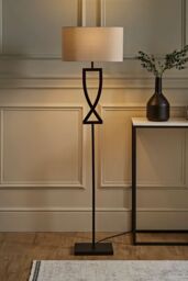 ValueLights Katniss Black Metal Industrial Tall Floor Lamp - thumbnail 1