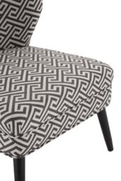 Orsina Supportive Seating Greek Key Design Lounge Chair, Nordic Design Wooden Chair, Contemporary Accent Chair - thumbnail 5