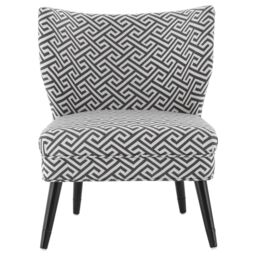 Orsina Supportive Seating Greek Key Design Lounge Chair, Nordic Design Wooden Chair, Contemporary Accent Chair - thumbnail 6