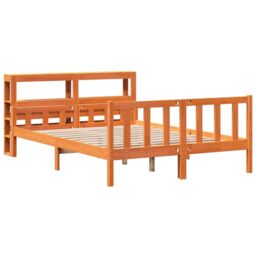 Berkfield Home Bed Frame with Headboard without Mattress Wax Brown 150x200 cm King Size - thumbnail 3