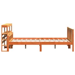 Berkfield Home Bed Frame with Headboard without Mattress Wax Brown 150x200 cm King Size - thumbnail 5