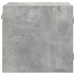 Berkfield Home Bedside Cabinets with Glass Doors 2 pcs Concrete Grey 35x37x35 cm - Size: 35 x 37 x 35 cm - thumbnail 8