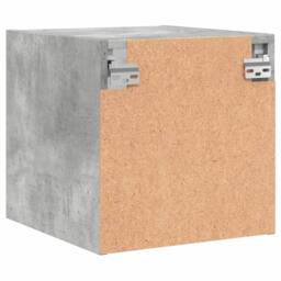 Berkfield Home Bedside Cabinets with Glass Doors 2 pcs Concrete Grey 35x37x35 cm - Size: 35 x 37 x 35 cm - thumbnail 9