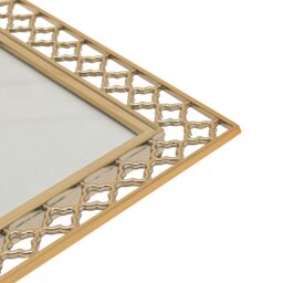 "IMPRESSIONS Lattice Cut Metal Photo Frame 5"" x 7"" in Gold" - thumbnail 4
