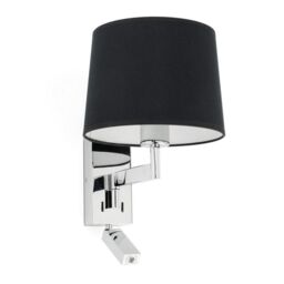 Netlighting Artis Reading Light Wall Light Chrome E27 in Grey