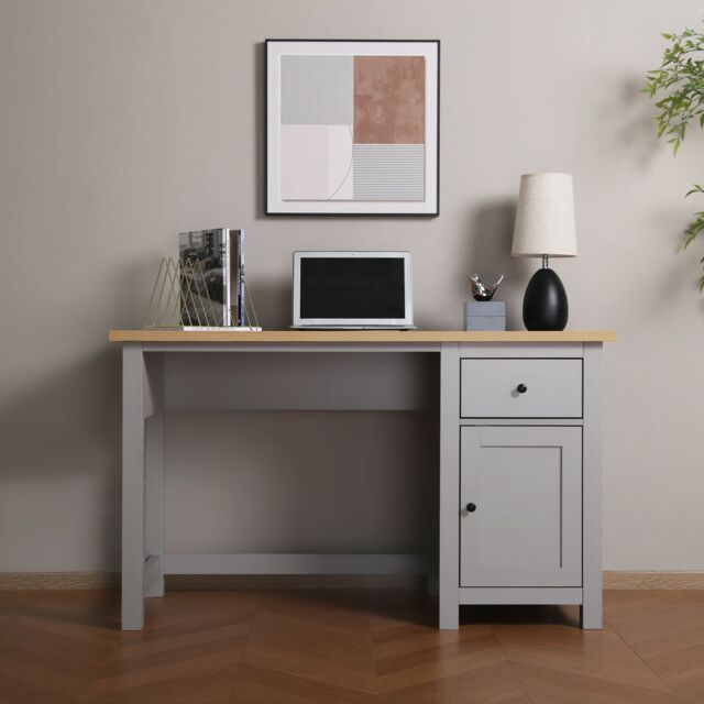 Home Garden Direct Wiltshire Storage Desk - Grey - image 1