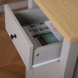 Home Garden Direct Wiltshire Storage Desk - Grey - thumbnail 4