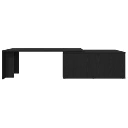 Berkfield Home Black Oak Coffee Table, 150x50x35 cm, Made of Engineered Wood - Size: 150 x 50 x 35 cm - thumbnail 6