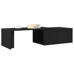Berkfield Home Black Oak Coffee Table, 150x50x35 cm, Made of Engineered Wood - Size: 150 x 50 x 35 cm - thumbnail 3