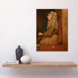 "Artery8 A Roman Beggar Woman Portrait Degas Vintage Wall Art Print Poster in Brown - Size: W18"" x H24""" - thumbnail 4