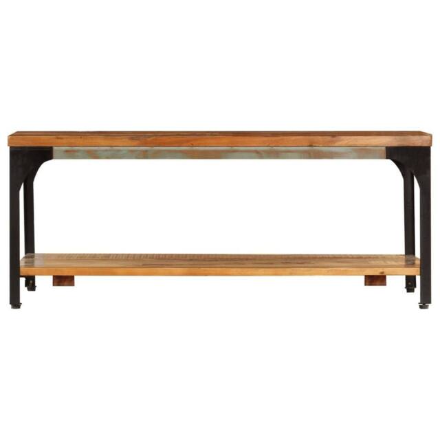 Berkfield Home Coffee Table with Shelf 100x60x35 cm Solid Reclaimed Wood in Brown - Size: 100 x 60 x 35 cm - image 1