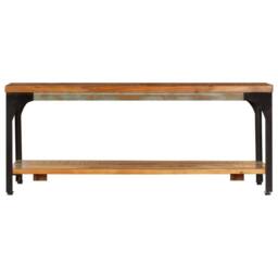 Berkfield Home Coffee Table with Shelf 100x60x35 cm Solid Reclaimed Wood in Brown - Size: 100 x 60 x 35 cm