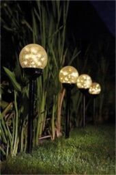 Luxform Solar Mambo Stainless Steel Spike Light 12pk in Silver