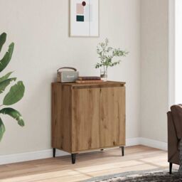 Berkfield Home Sideboard Artisan Oak 60x35x70 cm Engineered Wood in Brown - Size: 60 x 35 x 70 cm - thumbnail 3
