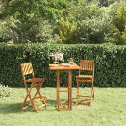 Berkfield Home Bistro Table 75x75x110 cm Solid Wood Acacia in Brown - Size: 75 x 75 x 110 cm - thumbnail 1
