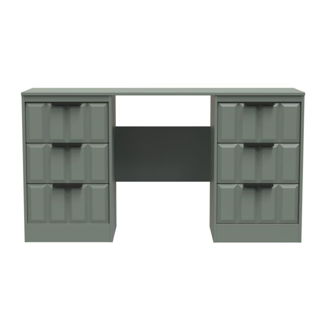 Ready Assembled 2 U Seattle 6 Drawer Kneehole Desk (Ready Assembled) in Pale Green - image 1