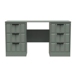 Ready Assembled 2 U Seattle 6 Drawer Kneehole Desk (Ready Assembled) in Pale Green - thumbnail 1
