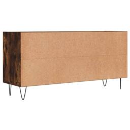 Berkfield Home TV Cabinet Smoked Oak 103.5x30x50 cm Engineered Wood in Brown - thumbnail 6