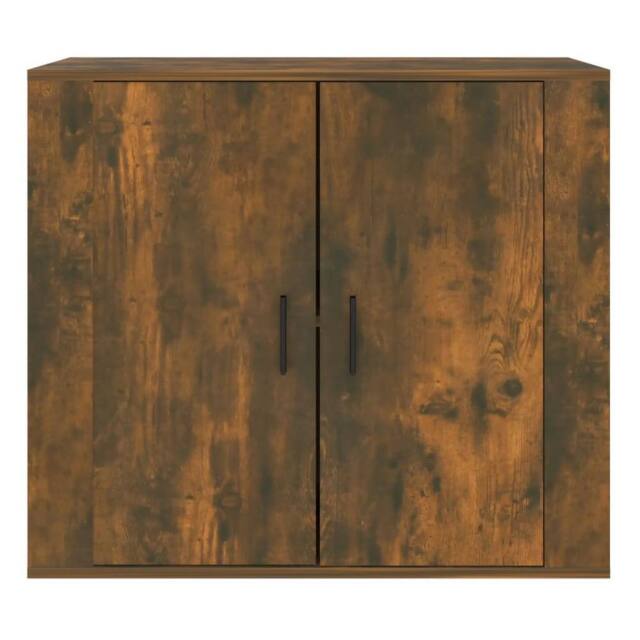 Berkfield Home Sideboard Smoked Oak 80x33x70 cm Engineered Wood in Brown - Size: 80 x 33 x 70 cm - image 1
