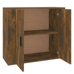 Berkfield Home Sideboard Smoked Oak 80x33x70 cm Engineered Wood in Brown - Size: 80 x 33 x 70 cm - thumbnail 4
