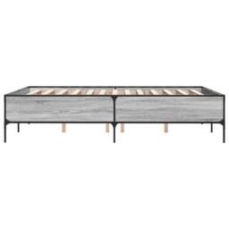 Berkfield Home Durable Bed Frame without Mattress Grey Sonoma 150x200 cm King Size - thumbnail 5