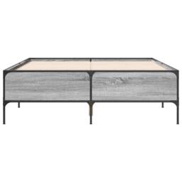 Berkfield Home Durable Bed Frame without Mattress Grey Sonoma 150x200 cm King Size - thumbnail 4