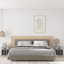 Berkfield Home Bedside Cabinets 2 pcs Concrete Grey 43x36x50 cm - Size: 43 x 36 x 50 cm - thumbnail 1
