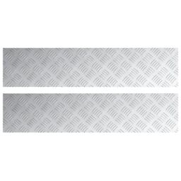 Berkfield Home Aluminium Checker Plates 2 pcs Anti-Slip 90x20 cm in Silver - Size: Medium - thumbnail 2