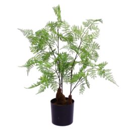 Leaf Artificial 60cm Natural Moss Base Fern Foliage Plant in Green - thumbnail 1