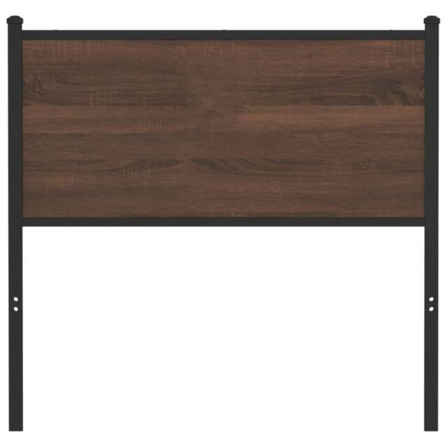 Berkfield Home Headboard Brown Oak 90 cm Engineered Wood & Steel - image 1