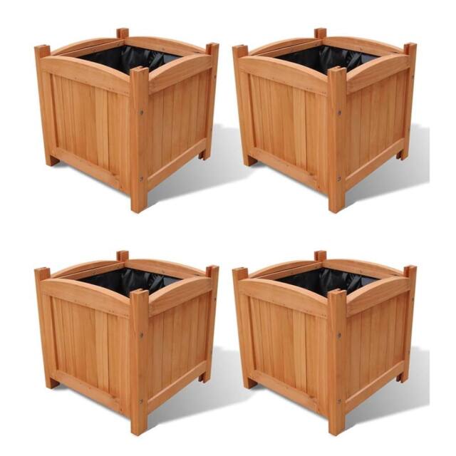 Berkfield Home Raised Beds 4 pcs 30x30x30 cm (2x41301) in Brown - Size: 30 x 30 x 30 cm - image 1