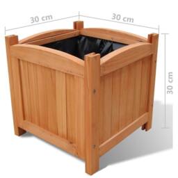 Berkfield Home Raised Beds 4 pcs 30x30x30 cm (2x41301) in Brown - Size: 30 x 30 x 30 cm - thumbnail 5