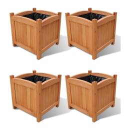 Berkfield Home Raised Beds 4 pcs 30x30x30 cm (2x41301) in Brown - Size: 30 x 30 x 30 cm - thumbnail 1