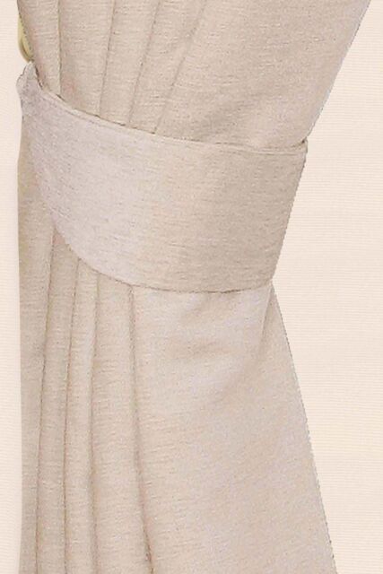 Homescapes Chenille Curtain Tie Back Pair in Cream - image 1