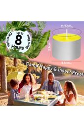 Deco Express Citronella Candles 8 Hours Pack of 50 in Yellow - thumbnail 6
