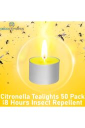 Deco Express Citronella Candles 8 Hours Pack of 50 in Yellow - thumbnail 3