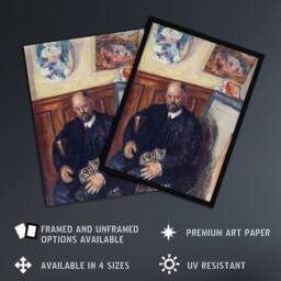 Artery8 Ambroise Vollard Portrait with a Cat Bonnard Framed Wall Art Print - Size: A4 - thumbnail 2