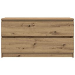 Berkfield Home TV Cabinet Artisan Oak 100x35x54 cm Engineered Wood in Brown - Size: 100 x 35 x 54 cm - thumbnail 6