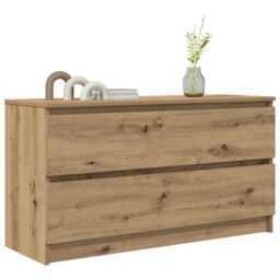 Berkfield Home TV Cabinet Artisan Oak 100x35x54 cm Engineered Wood in Brown - Size: 100 x 35 x 54 cm - thumbnail 4