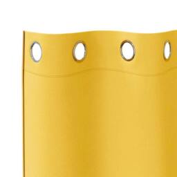 Berkfield Home Curtains 2 pcs Mustard yellow 245 x 140 cm Polyester - thumbnail 5