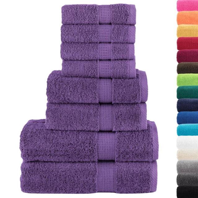 Berkfield Home 8 Piece Premium Towel Set SOLUND Purple 600 gsm - image 1