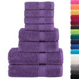 Berkfield Home 8 Piece Premium Towel Set SOLUND Purple 600 gsm