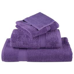 Berkfield Home 8 Piece Premium Towel Set SOLUND Purple 600 gsm - thumbnail 4