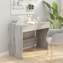 Berkfield Home Desk Grey Sonoma 101x50x76.5 cm Engineered Wood - thumbnail 3