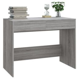 Berkfield Home Desk Grey Sonoma 101x50x76.5 cm Engineered Wood - thumbnail 4