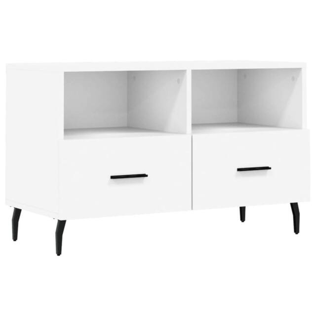 Berkfield Home TV Cabinet White 80x36x50 cm Engineered Wood - Size: 80 x 36 x 50 cm - image 1