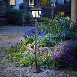 Marco Paul 1.3m Black Steel Solar Powered Victorian Style Lamp Post - thumbnail 2