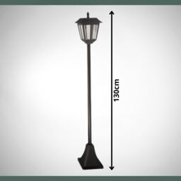 Marco Paul 1.3m Black Steel Solar Powered Victorian Style Lamp Post - thumbnail 3